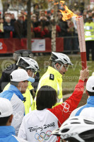 Dame Kelly Holmes runs the final leg