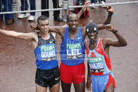 Lel 1st  Wanjiru 2nd  Goumri 3rd  2008 London Marathon
