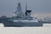 HMS DAUNTLESS on the Thames
