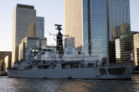 HMS LIVERPOOL in Canary Wharf London