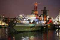 HMS Belfast largest cruiser in RN 91,000 tons built 1938