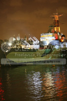 HMS Belfast largest cruiser in RN 91,000 tons built 1938
