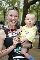 Nell McAndrew  with her son Devon  2007