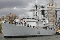 HMS Exeter arrives in London