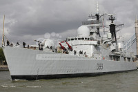 HMS Exeter arrives in London