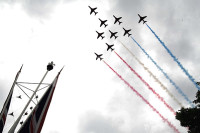 Flypast down the Mall Falklands 25