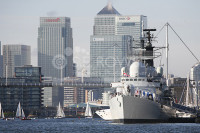 HMS Exeter in London Docklands